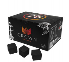 Уголь для кальяна CROWN (25mm) - 1KG - 72 BRICKS