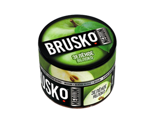 Бестабачная смесь BRUSKO ЗЕЛЁНОЕ ЯБЛОКО (БРУСКО) - 50 ГР