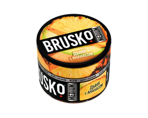 Бестабачная смесь BRUSKO ДЫНЯ С АНАНАСОМ (БРУСКО) - 50 ГР
