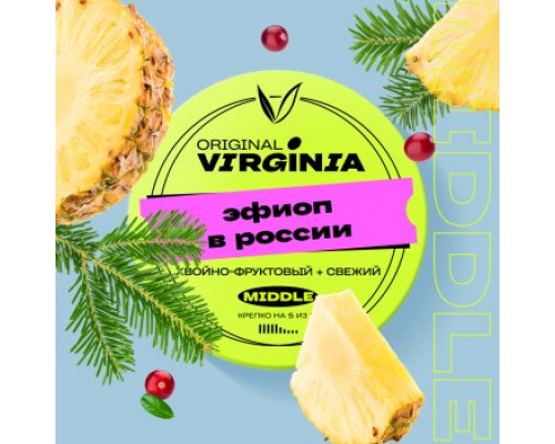 Табак для кальяна Original Virginia Middle Эфиоп в России (Ориджинал Вирджиния Миддл - Хвоя с ягодами и фруктами) - 100 гр Табак для кальяна Original Virginia Middle Эфиоп в России (Ориджинал Вирджиния Миддл - Хвоя с ягодами и фруктами) - 100 гр