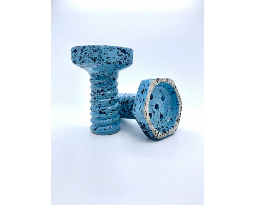 Чаша для кальяна THOR - EVIL SCREW BOWL GLAZE (СВЕТЛО-СИНИЙ СПЛОШНОЙ)