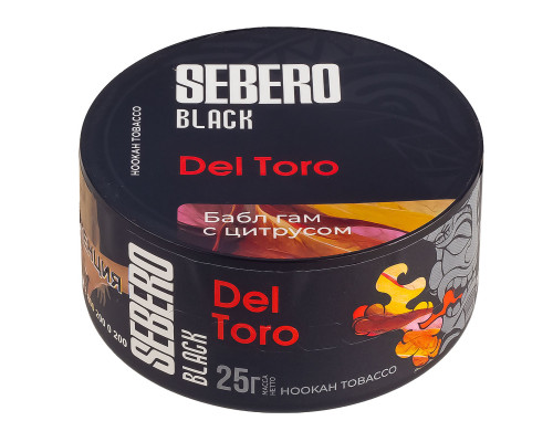 Табак для кальяна Sebero Black Del Toro (Себеро Блэк - Цитрусовая Жвачка) -25 гр Табак для кальяна Sebero Black Del Toro (Себеро Блэк - Цитрусовая Жвачка) -25 гр