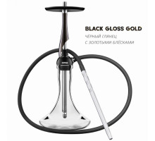 Кальян KORESS - K1T BLACK GLOSS GOLD (КОМПЛЕКТ: ШАХТА, БЛЮДЦЕ, ШЛАНГ, МУНДШТУК)