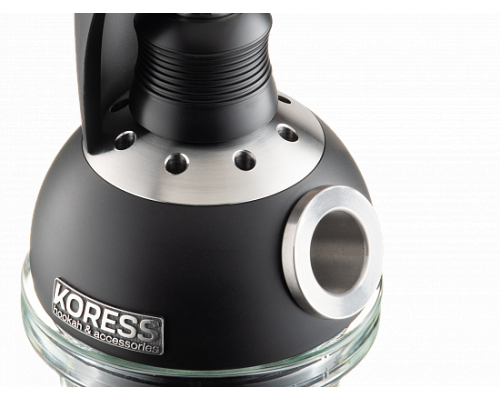 Кальян KORESS - K1L BLACK MAT (КОМПЛЕКТ: ШАХТА, БЛЮДЦЕ, ШЛАНГ, МУНДШТУК)