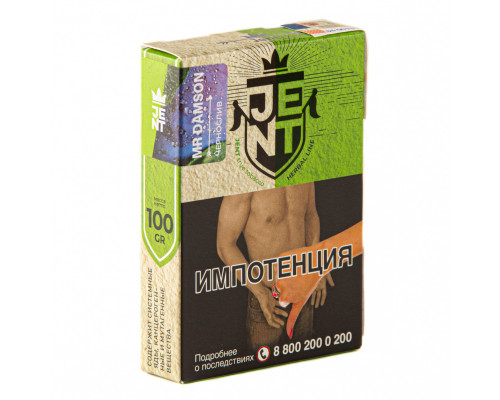 Табак для кальяна Jent Herbal Mr. Damson (Джент Хербал - Чернослив) - 100 гр