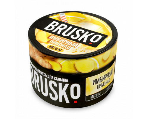 Бестабачная смесь BRUSKO - ИМБИРНЫЙ ЛИМОНАД (MEDIUM) - 50 ГР - Имбирь Лимонад 