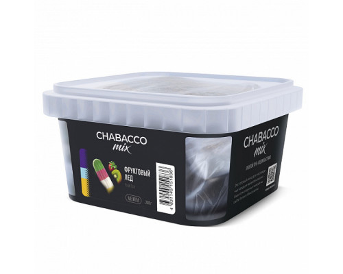 Бестабачная смесь CHABACCO MIX FRUIT ICE (ФРУКТОВЫЙ ЛЕД) 200 ГР MEDIUM - Киви Клубника Мороженое