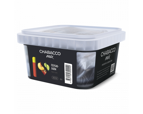 Бестабачная смесь CHABACCO MIX PEACH LIME (ПЕРСИК-ЛАЙМ) 200 ГР MEDIUM - Персик Лайм 