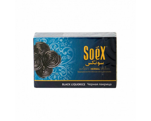 Бестабачная смесь SOEX - BLACK LIQUORICE - 50 ГР -   