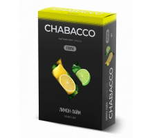 Бестабачная смесь CHABACCO LEMON-LIME (ЛИМОН-ЛАЙМ) 50 ГР STRONG