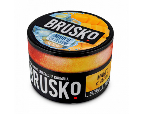Бестабачная смесь BRUSKO - МАНГО СО ЛЬДОМ (MEDIUM) - 50 ГР - Манго Лёд 