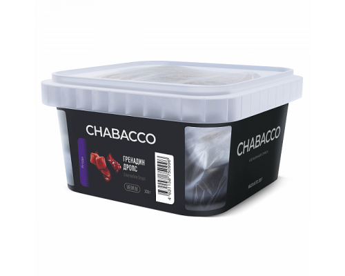 Бестабачная смесь CHABACCO GRENADINE DROPS (ГРЕНАДИН ДРОПС) 200 ГР MEDIUM - Гранат Леденцы 