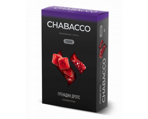 Бестабачная смесь CHABACCO GRENADINE DROPS (ГРЕНАДИН ДРОПС) 50 ГР STRONG - Гранат Леденцы 