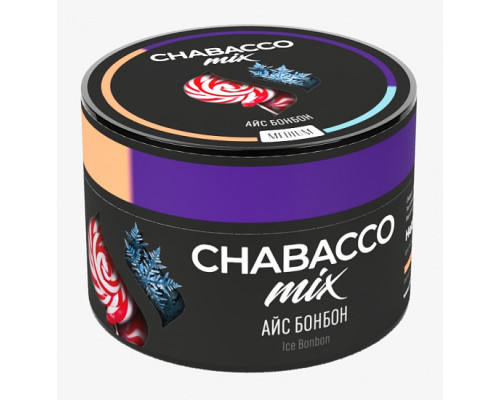 Бестабачная смесь CHABACCO MIX ICE BONBON (АЙС БОНБОН) 50 ГР MEDIUM - Ментол Конфета 