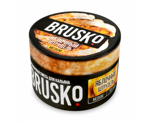 Бестабачная смесь BRUSKO - ЯБЛОЧНЫЙ ШТРУДЕЛЬ (MEDIUM) - 50 ГР - Яблоко Штрудель 
