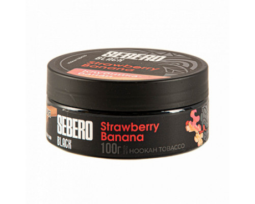 Табак для кальяна Sebero Black Strawberry Banana (Себеро Блэк - Клубника, Банан) - 100 гр Табак для кальяна Sebero Black Strawberry Banana (Себеро Блэк - Клубника, Банан) - 100 гр