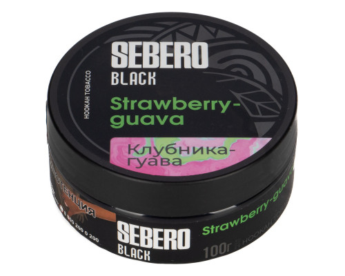 Табак для кальяна Sebero Black Strawberry Guava (Себеро Блэк - Клубника, Гуава) - 100 гр Табак для кальяна Sebero Black Strawberry Guava (Себеро Блэк - Клубника, Гуава) - 100 гр