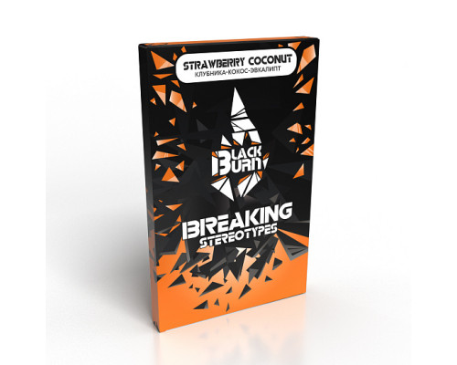 Табак для кальяна BlackBurn Strawberry Coconut (БлэкБерн - Клубника с кокосом и эвкалиптом) - 100 гр