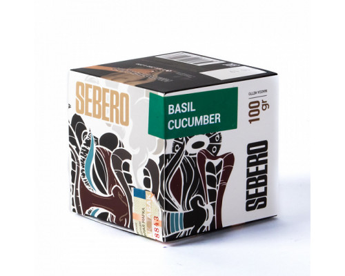Табак для кальяна Sebero Basil-Cucumber (Себеро - Базилик и огурец) - 100 гр