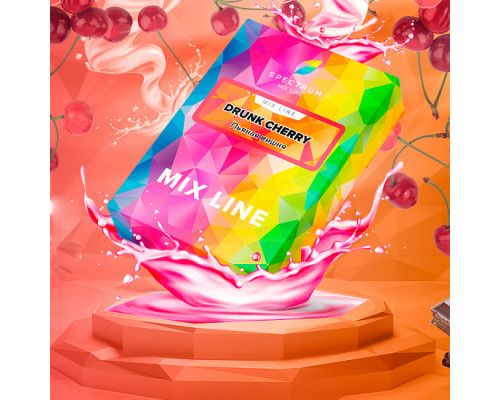 Табак для кальяна Spectrum Mix Line Drunk Cherry (Спектрум Микс Лайн - Пьяная вишня) - 40 гр