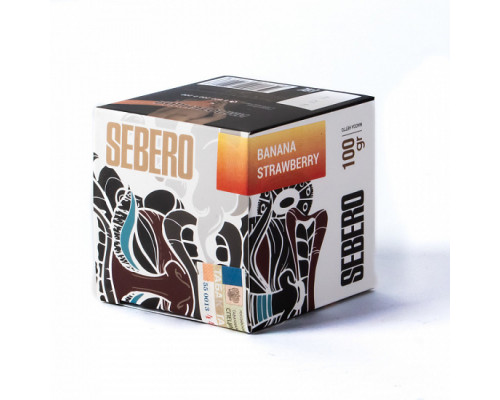 Табак для кальяна Sebero Banana Strawberry (Себеро - Банан клубника) - 100 гр