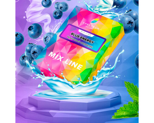 Табак для кальяна Spectrum Mix Line Blue Energy (Спектрум Микс Лайн - Черничный энергетик) - 40 гр