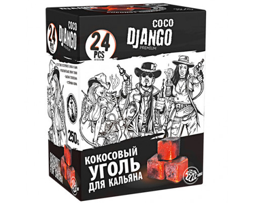 Уголь COCO DJANGO (22mm) - 250GR - 24 BRICKS Уголь COCO DJANGO (22mm) - 250GR - 24 BRICKS