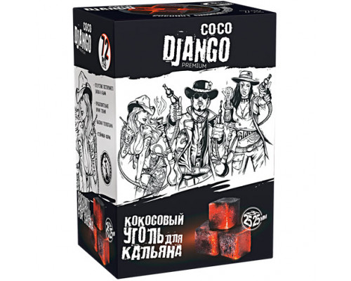 Уголь COCO DJANGO (25mm) - 1KG - 72 BRICKS