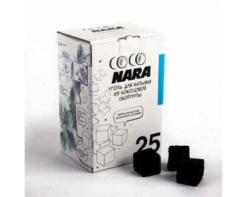 Кокосовый уголь COCONARA (25mm) - 1KG - 72 BRICKS