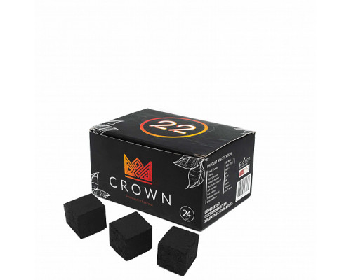 Уголь для кальяна CROWN (22mm) - 250GR - 24 BRICKS